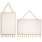 Metal Grid Hanger Display for Jewelry Storage