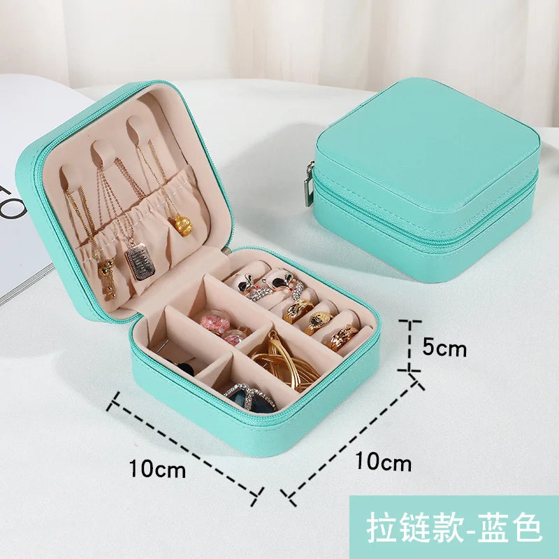 Portable Jewelry Storage Box for Earrings Necklaces Rings