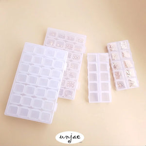 Plastic Jewelry Storage Box 28 Grids Transparent