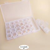 Plastic Jewelry Storage Box 28 Grids Transparent
