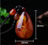 Amber and Honey Wax Pendant Necklace