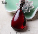 Amber and Honey Wax Pendant Necklace