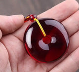 Amber and Honey Wax Pendant Necklace