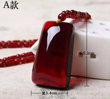 Amber and Honey Wax Pendant Necklace