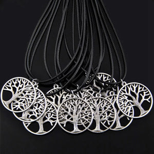 10pcs Girl Women's Lucky Tree Pendant Necklace Jewelry