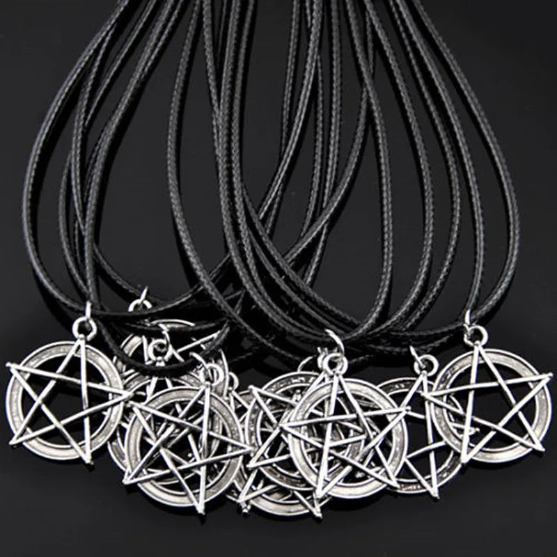 Star Pentagram Geometry Pendants Necklace Lot of 10