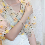 Natural Pearls Retro Bracelet with Little Bee Charm