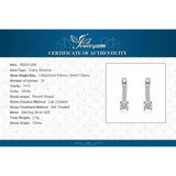 925 Silver CZ Clip Earrings Bridal Huggie