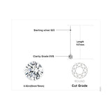 925 Silver CZ Diamond Long Drop Dangle Earrings