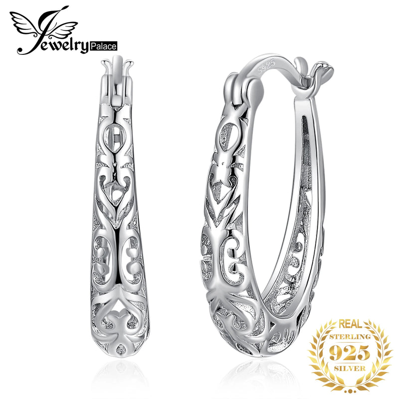 Vintage 925 Silver Clip Earrings for Women