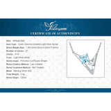 1.8ct Princess Cut Gemstone Pendant Necklace 925 Sterling Silver