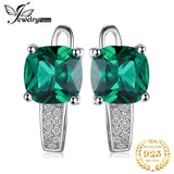 Gemstone Hoop Earrings 925 Sterling Silver Huggie Earings