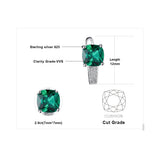 Gemstone Hoop Earrings 925 Sterling Silver Huggie Earings