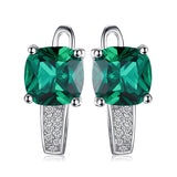 Gemstone Hoop Earrings 925 Sterling Silver Huggie Earings