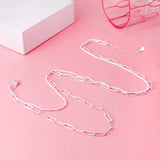 925 Sterling Silver Charm Double Chain Necklace for Women