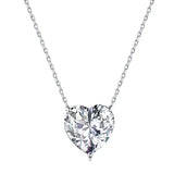 925 Silver Heart Cut Pink Yellow Diamond Pendant Necklace