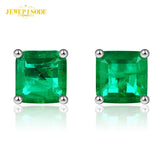 Paraiba Tourmaline Stud Earrings Women 925 Silver Fine Jewelry