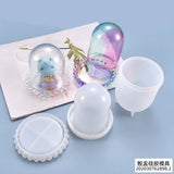 Resin Mold Storage Box Glass Cover DIY UV Resin Molds Craft Jewelry