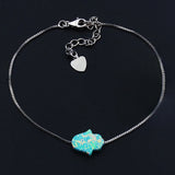 Jewish Opal Hamsa Hand Bracelet with Box Chain