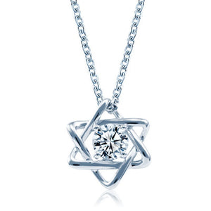 Sterling Silver Star of David Necklace Judaica Hebrew Jewelry