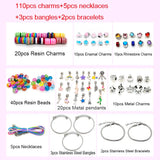 Girls Jewelry Making Kit Charms DIY Bracelets Necklace Set
