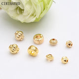 14K/18K Plated Brass Lantern Spacer Beads for DIY Jewelry