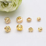 14K/18K Plated Brass Lantern Spacer Beads for DIY Jewelry