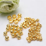 14K/18K Plated Brass Lantern Spacer Beads for DIY Jewelry