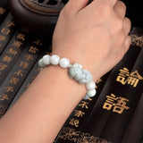 Hand-Carved Jade Pixiu Bracelet Fine Jewelry