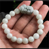 Hand-Carved Jade Pixiu Bracelet Fine Jewelry