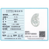 Hand-Carved Natural Jade Dragon Horse Pendant Necklace