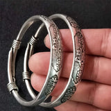 Tibetan Silver Antiquity Bangles Bracelet Ethnic Style Jewelry