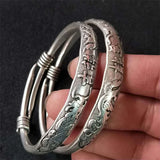 Tibetan Silver Antiquity Bangles Bracelet Ethnic Style Jewelry