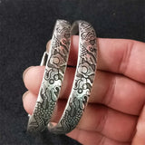 Tibetan Silver Antiquity Bangles Bracelet Ethnic Style Jewelry