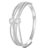 Jimbora Wide Bangle For Women Cubic Zircon Party Wedding Jewelry