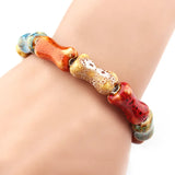Jingdezhen Ceramic Beads Bracelet Vintage Jewelry