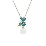 Hetian Jade Female Pendant 925 Silver Pearl Necklace