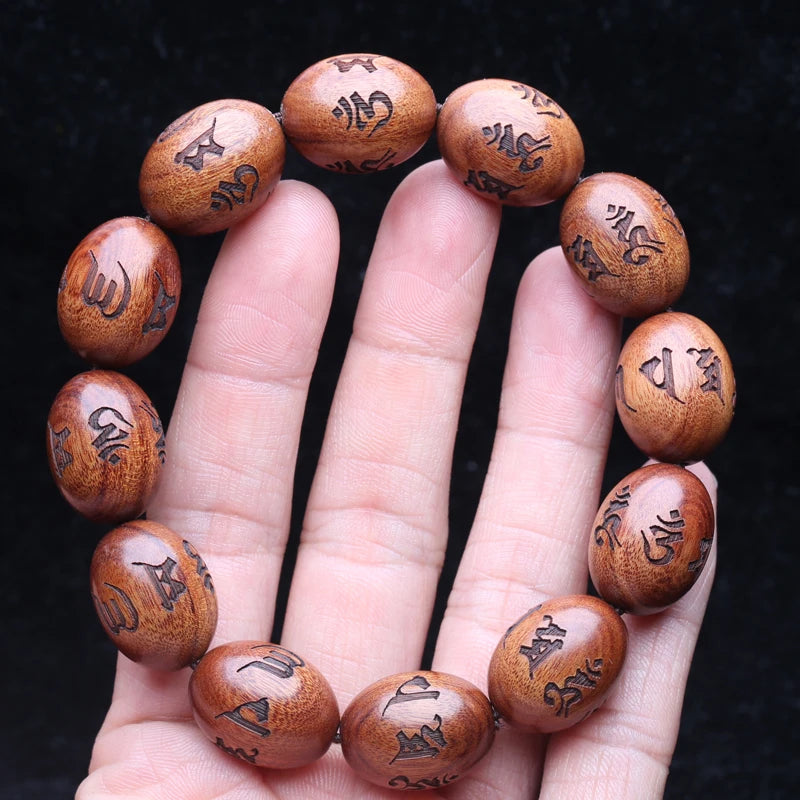 Jinmu Beaded 15mm Religious Rosary Beads Six-Character Truism