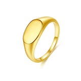 Jinse Stainless Steel Wedding Rings Golden Smooth Couple Rings Jewelry