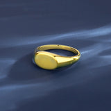 Jinse Stainless Steel Wedding Rings Golden Smooth Couple Rings Jewelry