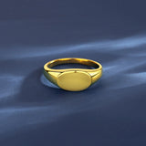 Jinse Stainless Steel Wedding Rings Golden Smooth Couple Rings Jewelry