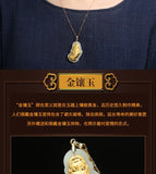 Jinxiang Hotan Jade Pendant Inlaid Jade Necklace Couple