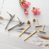 Double Sided Stud Earrings Crystal Ear Jackets Earrings