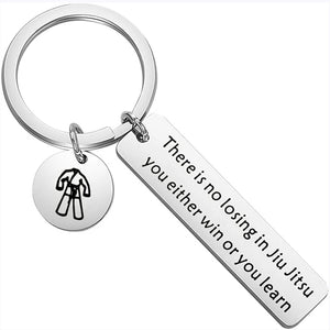 Jiu Jitsu Keychain Stainless Steel