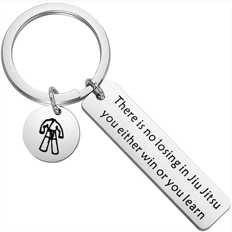 Jiu Jitsu Keychain Stainless Steel