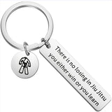 Jiu Jitsu Keychain Stainless Steel