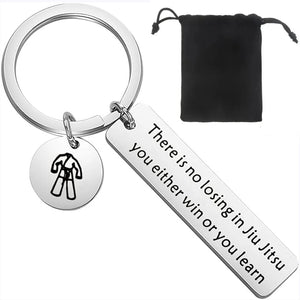 Jiu Jitsu Keychain Stainless Steel