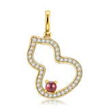 925 Silver Necklace Amethyst Gourd Pendant Jewelry