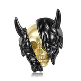 925 Silver Halloween Devil Wing Butterfly Skeleton Mask Necklace