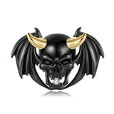 925 Silver Halloween Devil Wing Butterfly Skeleton Mask Necklace
